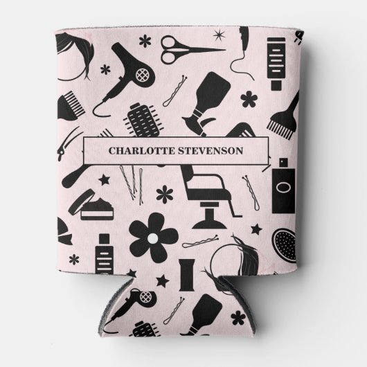 ヘアモダンサロンピスタイリッシュンク赤面ドリンク 缶クーラー (正面)