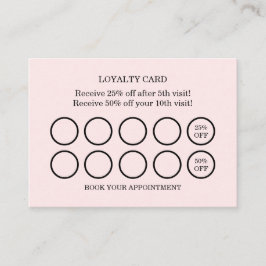 ヘアモダンサロンピンク赤面ロイヤリティ報酬 名刺