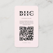 ヘアモダンサロンヘアスタイリストインスタグラムパールピンク 名刺 (裏面)