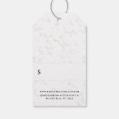 ヘアモダンサロンロゴグレー大理石価格ラベル ギフトタグ (裏面)