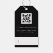 ヘアモダンサロンロゴブラックプライスラベル ギフトタグ (裏面)