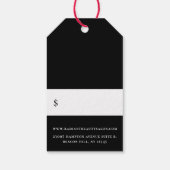ヘアモダンサロンロゴブラックプライスラベル ギフトタグ (裏面)