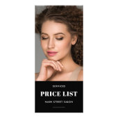 ヘアモダンサロン写真QRコード価格表 ラックカード (正面)