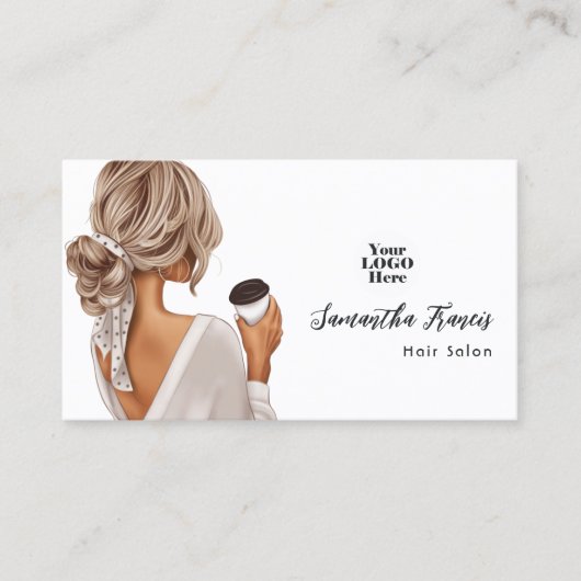 ヘアモダンサロン 名刺 (正面)