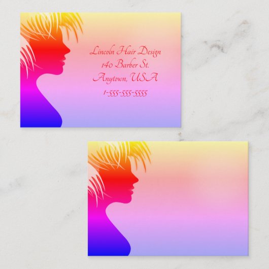 ヘアモダンデザイン名刺 名刺 (正面/裏面)