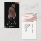 ヘアモダンブレイダー、組紐ビジネス用ヘアサロン 名刺 (正面/裏面)