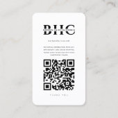 ヘアモダン美しいサロンヘアスタイリストインスタグラムQR 名刺 (裏面)
