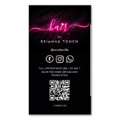 ヘアモダン美しいサロンヘアスタイリストQR マグネット名刺 (正面縦)