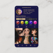 ヘアモダン美しいサロンミッドナイトブルーインスタグラム 名刺 (正面)