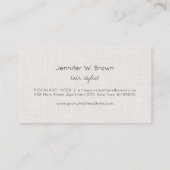 ヘアモデルのカラーサロンメイクアップスタイリスト 名刺 (裏面)