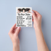 ヘアモデル、ヘアスタイリスト、ヘアサロン広告 チラシ (手)