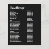 ヘアモデル、ヘアスタイリスト、ヘアサロン広告 チラシ (裏面)