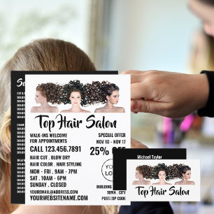 ヘアモデル、ヘアスタイリスト、ヘアサロン広告 チラシ