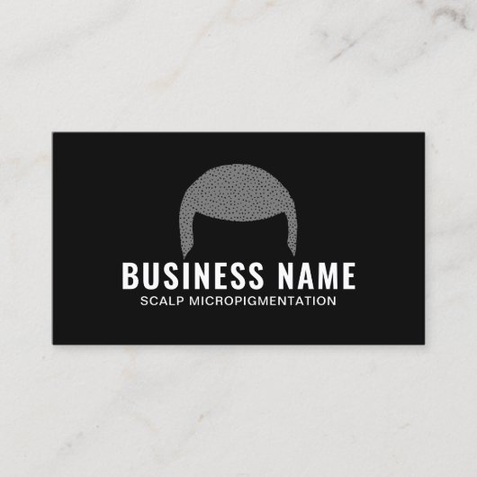 ヘアラインのタトゥー頭皮の微細色素沈着毛 名刺 (正面)