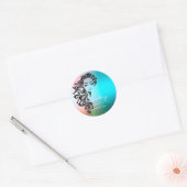 ヘアラッシュエクステンションスタイリストメイクアップアーティストピンクVIP ラウンドシール (封筒)