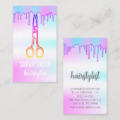 ヘアリストのホログラフィモダンー 名刺 (正面/裏面)