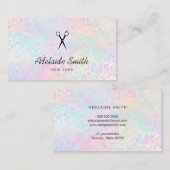 ヘアリストフェイクホロヒョウの皮膚 名刺 (正面/裏面)