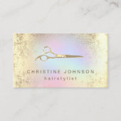 ヘアリストフェイク金ゴールドフォイル 名刺 (正面)