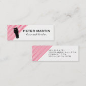 ヘアリッパーとストライプ スキニー名刺 (正面/裏面)