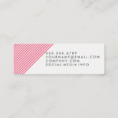 ヘアリッパーとストライプ スキニー名刺 (裏面)