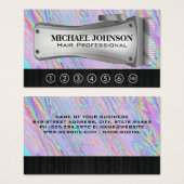 ヘアリッパー |パンチカード |虹色 (正面&裏面)