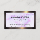 ヘアリッパー |大理石 |メタル縁ど 名刺 (裏面)