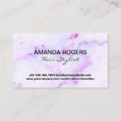 ヘアリッパー | 大理石 名刺 (裏面)