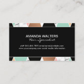 ヘアリッパー |幾何モダンパターン 名刺 (裏面)