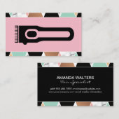 ヘアリッパー |幾何モダンパターン 名刺 (正面/裏面)