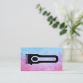 ヘアリッパー |水色芸術的 名刺 (スタンド正面)