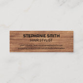 ヘアリッパー |理容師スタイル |木目 スキニー名刺 (裏面)