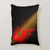 ヘアリングレッドハンドプリント アクセントクッション (正面(垂直))