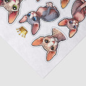 ヘアレススフィンクスの猫とクラウン 薄葉紙 (詳細)