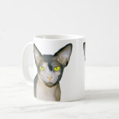 ヘアレス·キャット,スフィンクス·キャット·忍者 コーヒーマグカップ (正面左)