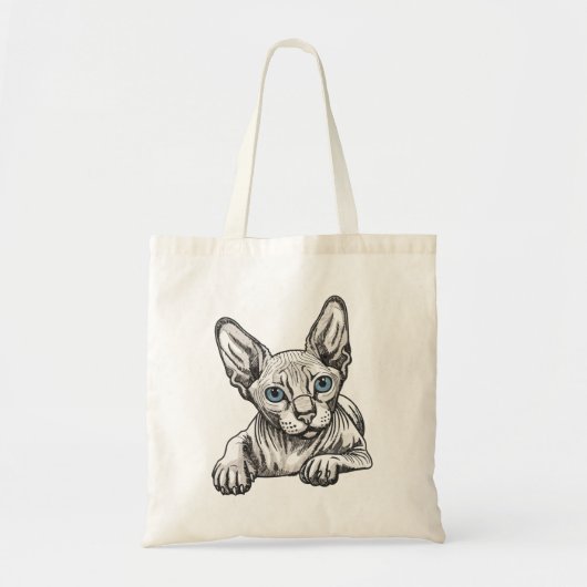ヘアレス スフィンクス 猫 トートバッグ (正面)