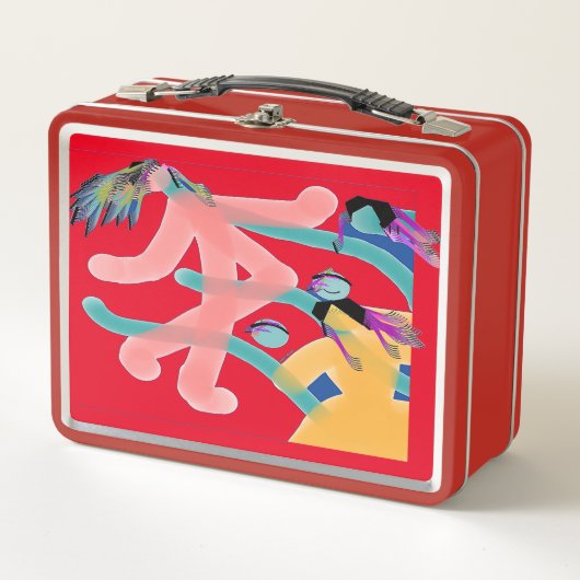 ヘアレトロオールドスクール メタルランチボックス (正面)