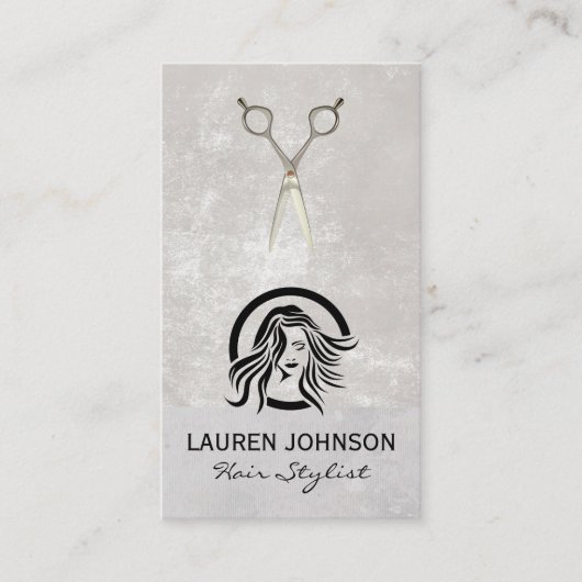 ヘアロゴ | サロン鋏 名刺 (正面)