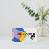 ヘアロゴ |ブラシ芸術的ストローク ロイヤリティカード (スタンド正面)