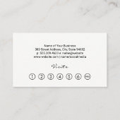 ヘアロゴ |ブラシ芸術的ストローク ロイヤリティカード (裏面)