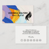 ヘアロゴ |ブラシ芸術的ストローク ロイヤリティカード (正面/裏面)