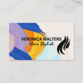 ヘアロゴ |ブラシ芸術的ストローク ロイヤリティカード (正面)