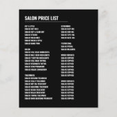 ヘアロゴ, ヘアスタイリスト, ヘアサロン広告 チラシ (裏面)