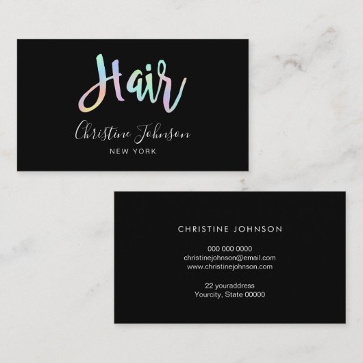 ヘアロゴ 名刺 (正面/裏面)