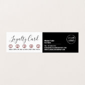 ヘアロゴ、美容師、ヘアサロンロイヤリティカード、 名刺 (内部フラット)