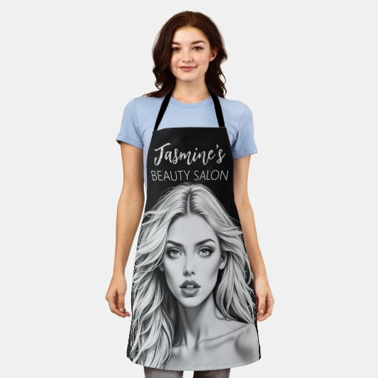 ヘアーアンドメイクアップ美しいサロン エプロン (着用した状態)