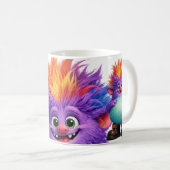 ヘアークエイク おもしろ モンスター コーヒーマグカップ (正面右)