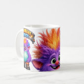 ヘアークエイク おもしろ モンスター コーヒーマグカップ (正面左)