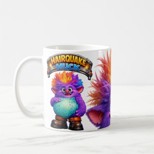 ヘアークエイク おもしろ モンスター コーヒーマグカップ (左)