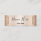 ヘアークリップが付いているエレガントな美容師の名刺 スキニー名刺 (正面)