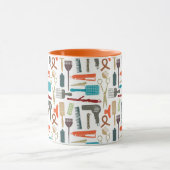 ヘアーケアパターン マグカップ (中央)